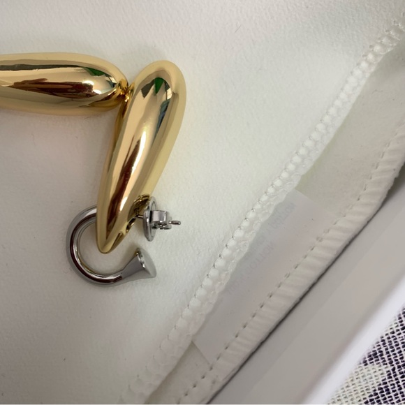 Bottega Veneta Gold Drop Earrings - Picture 3 of 5